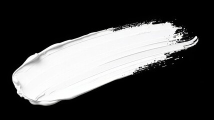 Fototapeta premium white paint stroke on black background