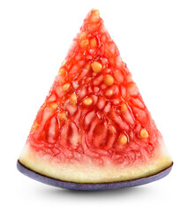 Fig isolated png. Fig piece on transparent background. Fresh cut fig no background with transparent shadow. Full depth of field. Transparent png.