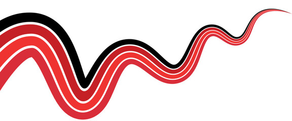 Vector red line background curve element with white space for text and message design,overlapping layers,vector illustration