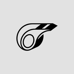 whistle on white background