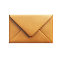 Golden Email Icon Mail Correspondence Message Design Illustration Letter on transparent background