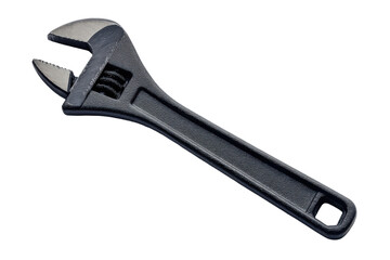 Obraz premium Black adjustable wrench isolated on transparent background