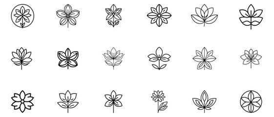Flower Bundle Logo Set