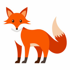 Obraz premium red fox vector illustration