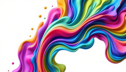 Fototapeta premium A vibrant and colorful swirl of abstract paint, showcasing a blend of various hues and flowing shapes. It's a visual representation of artistic expression and creativity