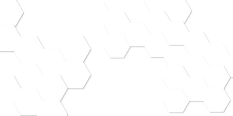 Hexagonal grid tile and mosaic structure mess cell. Abstract hexagon Seamless background. Background with hexagons. Abstract white background with lines.	