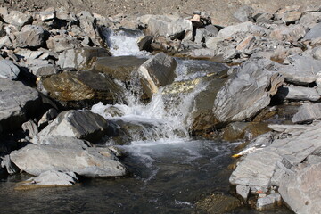 waterfall in the mountains