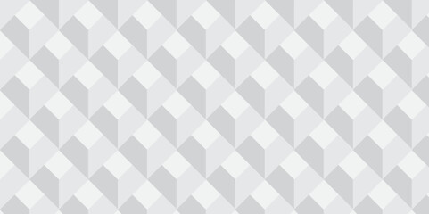 Seamless pattern with hexagon cube geometric pattern. Gray squares abstract cubic background. Vector mosaic and wall business design.