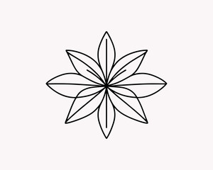 Stylish flower icon