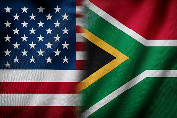 USA and South Africa flags side by side, symbolising unity and partnership