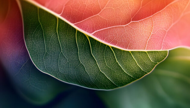 Close Up Abstract Leaf Texture Background Design