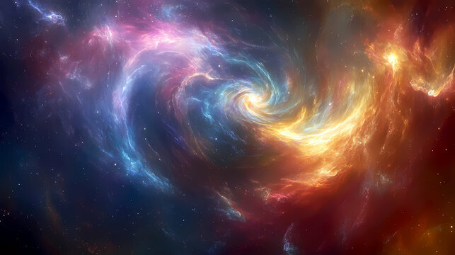 Fantasy psychedelic world with surreal flow and bright vibrant colors