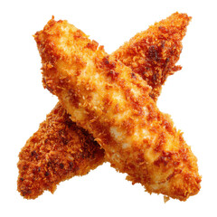 Crispy chicken tenders X isolated on transparent background