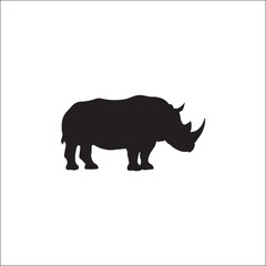 rhino,animal,wild modern flat icon for wildlife protection design vector graphic for conservation