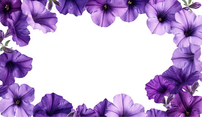 Purple Flower Frame Border