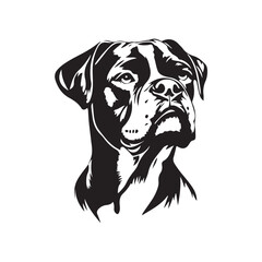 A charming and expressive bulldog mascot featuring bold lines and playful expression
