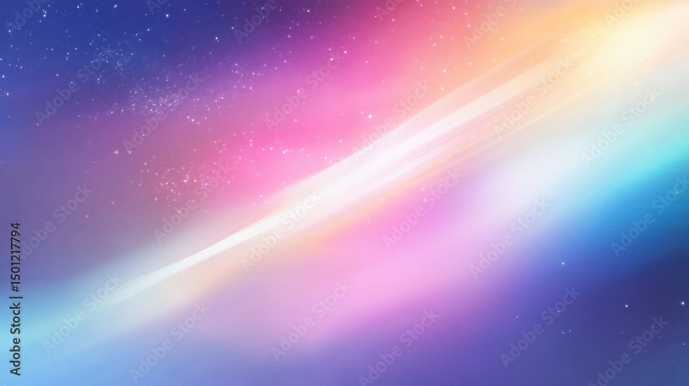 Poster Dynamic digital art with motion blur and celestial energy trails for fantasy branding.