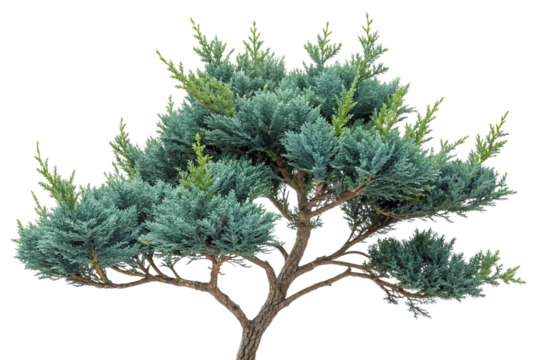 Blue Atlas Cedar Tree Isolated on Transparent Background,ai generated