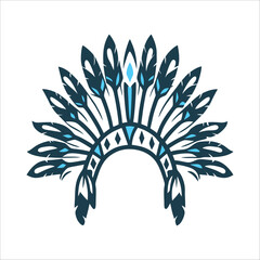 Indigenous Headdress Vector Illustration EPS