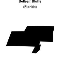 Belleair Bluffs (Florida) blank outline map