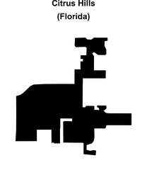 Citrus Hills (Florida) blank outline map