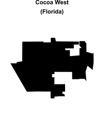 Cocoa West (Florida) blank outline map