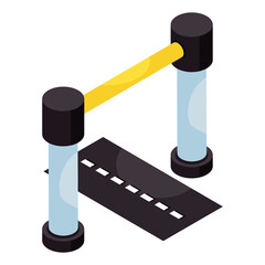 Conceptual isometric design icon of road