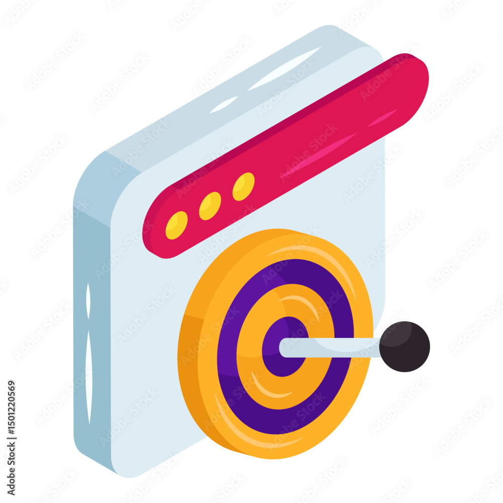 Wall mural an editable design icon of target website