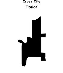 Cross City (Florida) blank outline map