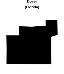 Dover (Florida) blank outline map
