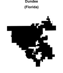 Dundee (Florida) blank outline map