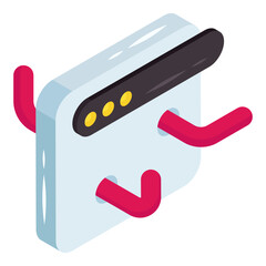 Editable design icon of web hacking 