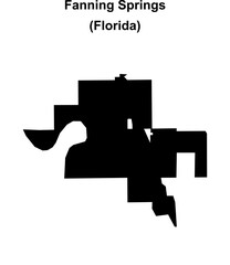 Fanning Springs (Florida) blank outline map