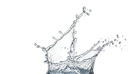 water splash isolated on white