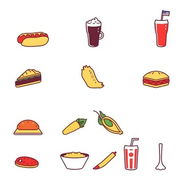 fast food icons 4th of juli