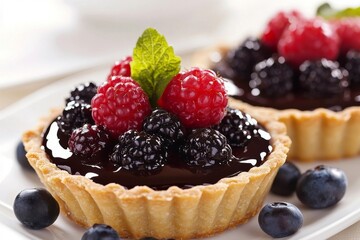 cake with berries