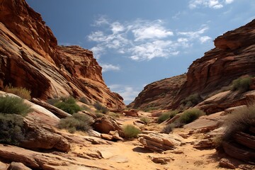 Stunning Page Arizona sandstone canyons in beauty  
