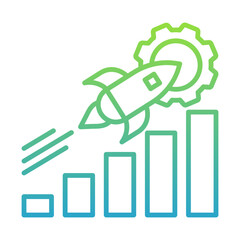Business Growth Rocket Illustration