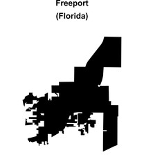 Freeport (Florida) blank outline map