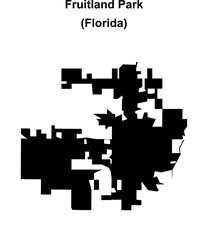 Fruitland Park (Florida) blank outline map