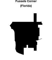 Fussels Corner (Florida) blank outline map
