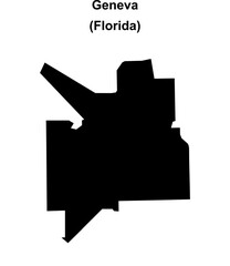 Geneva (Florida) blank outline map