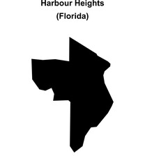 Harbour Heights (Florida) blank outline map