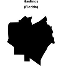 Hastings (Florida) blank outline map