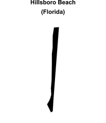 Hillsboro Beach (Florida) blank outline map