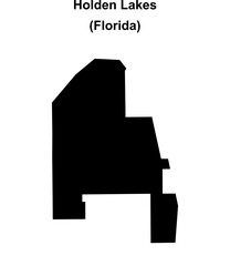 Holden Lakes (Florida) blank outline map