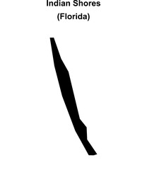 Indian Shores (Florida) blank outline map