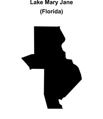 Lake Mary Jane (Florida) blank outline map