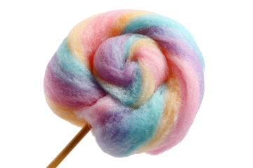 Swirled pastel treat isolated on transparent background