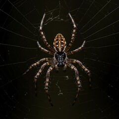 Spider on Web Close Up